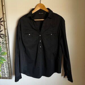 🧡3/15 7th Avenue Design Studio Black Long Sleeve Shirt Women's L